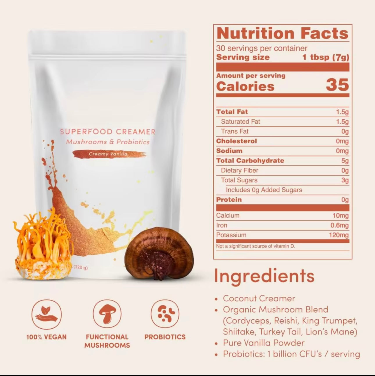 Creamy Vanilla Creamer Probiotic