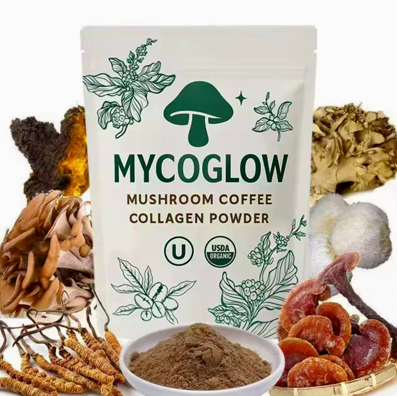 Mushroom Coffee Collagen Powder